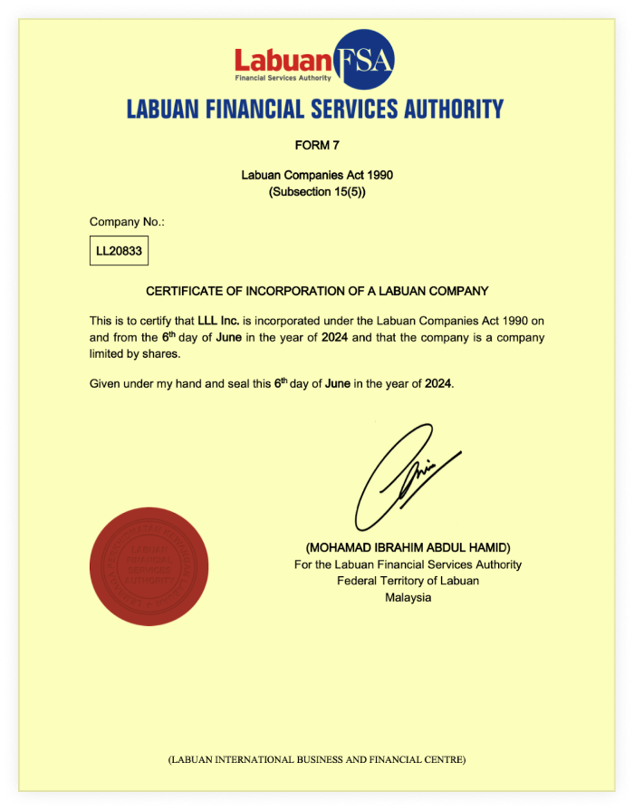 Certificate of Incorporation