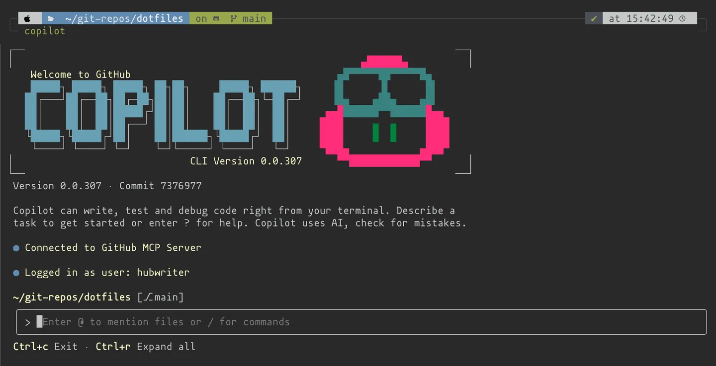 GitHub Copilot CLI in azione